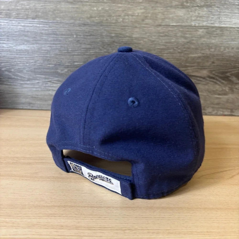 Milwaukee Brewers Hat‎ Cap Strap Back Blue MLB Baseball New Era Adjustable